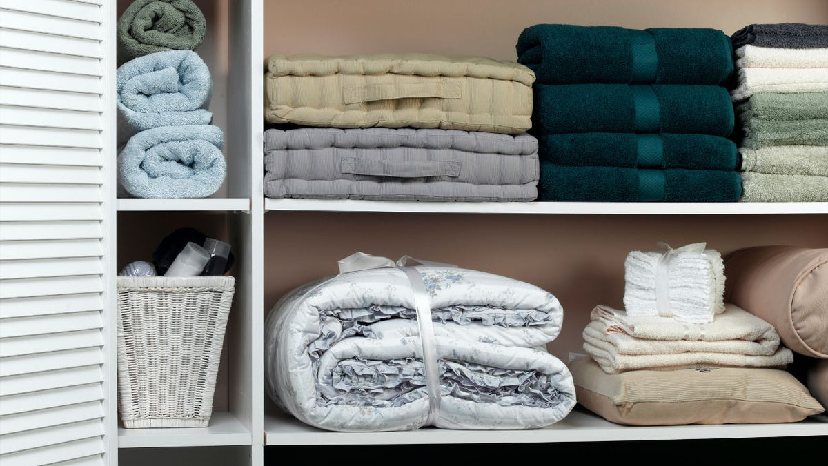 Rideau de douche en lin épais avec crochets argentés