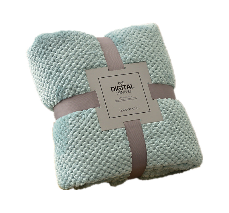 Plaid en polaire corail - Motif géométrique - Tons unis (vue 10) - Nesty