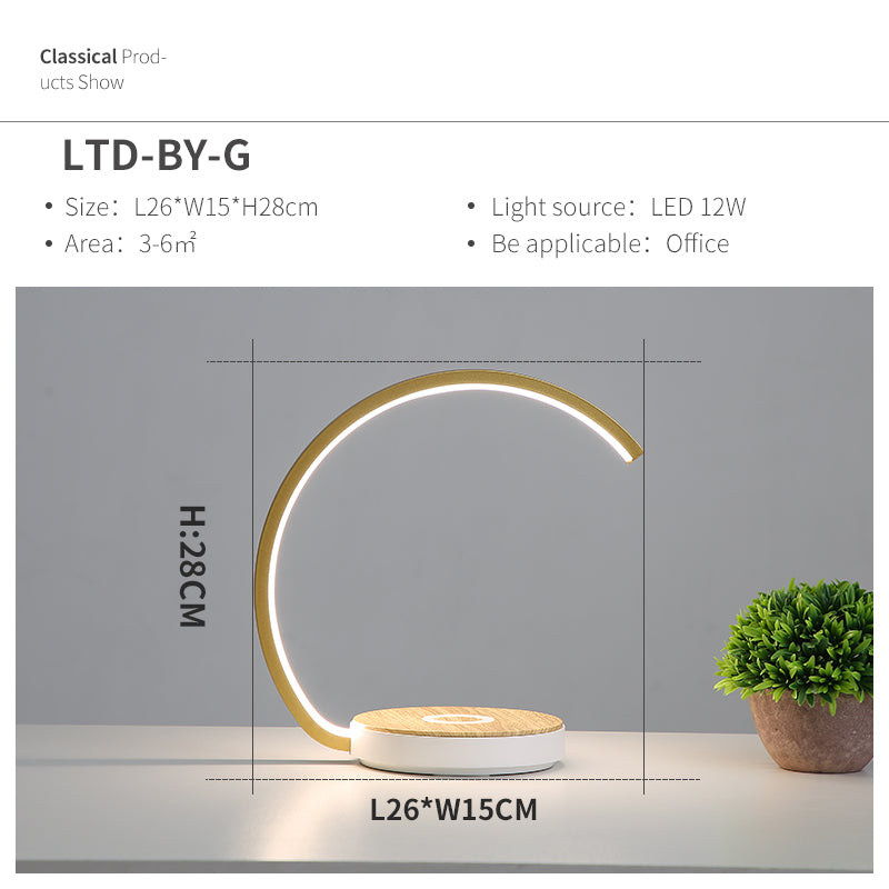 Lampe de chevet en métal Nesty - Base de recharge sans fil (vue 5)