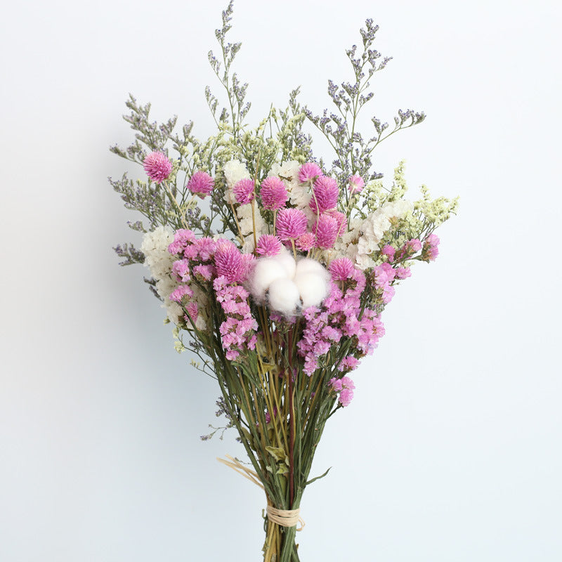 Bouquet de fleurs séchées coton eucalyptus et roses Nesty - Composition champêtre (vue 14)