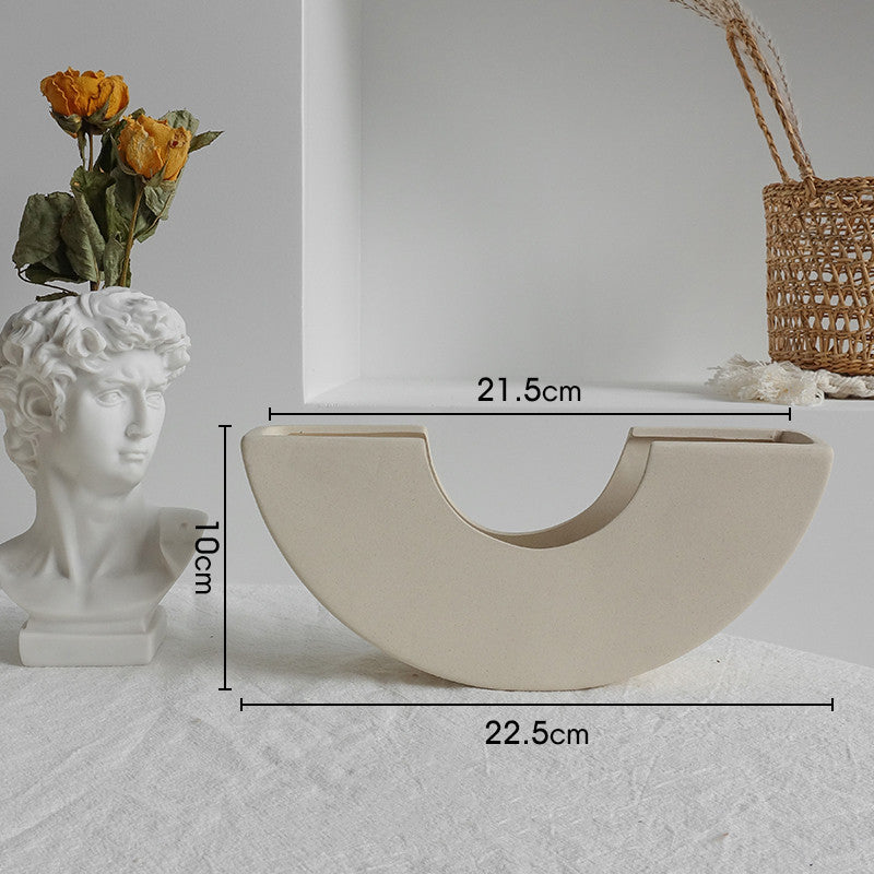 Vase en céramique mate - Style nordique - Fleurs séchées (vue 9) - Nesty