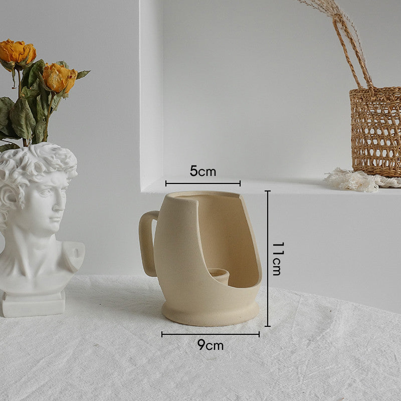 Vase en céramique mate Nesty - Style nordique - Fleurs séchées (vue 11)