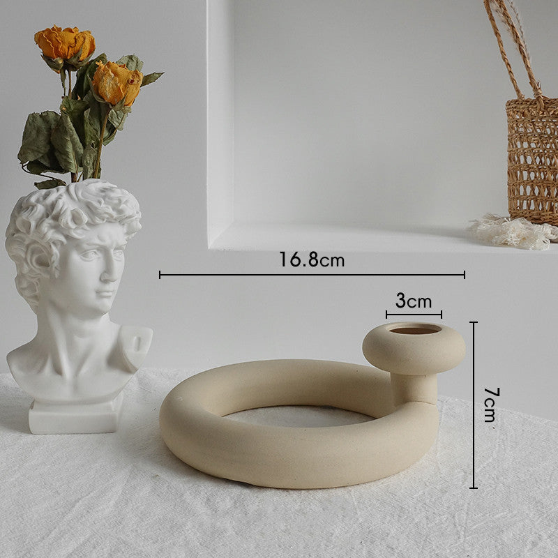 Vase en céramique mate - Style nordique - Fleurs séchées (vue 10) - Nesty