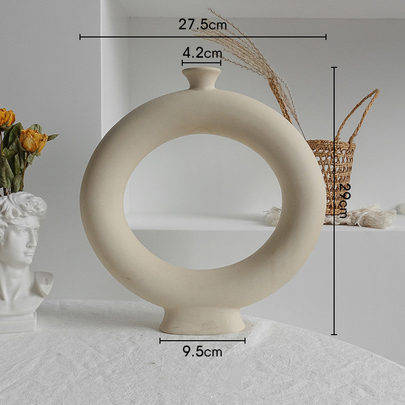 Vase en céramique mate - Style nordique - Fleurs séchées (vue 7) - Nesty