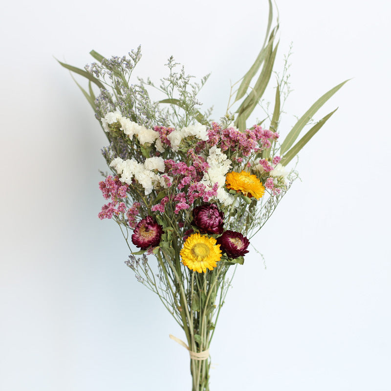 Bouquet de fleurs séchées coton eucalyptus et roses Nesty - Composition champêtre (vue 12)