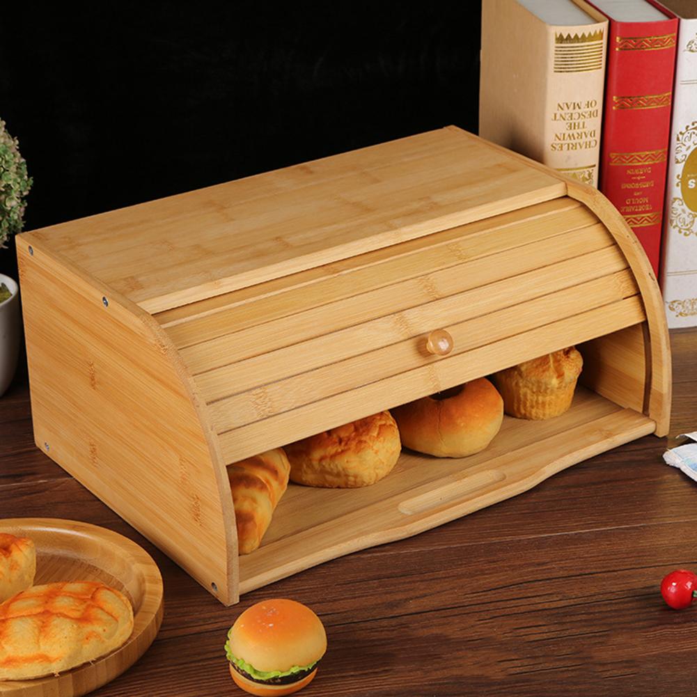 Boîte à pain en bambou — coffret de rangement en bois (vue 6) - Nesty