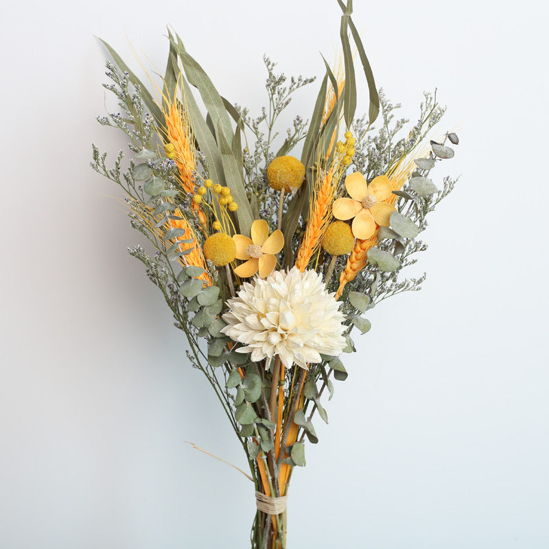 Bouquet de fleurs séchées coton eucalyptus et roses Nesty - Composition champêtre (vue 10)