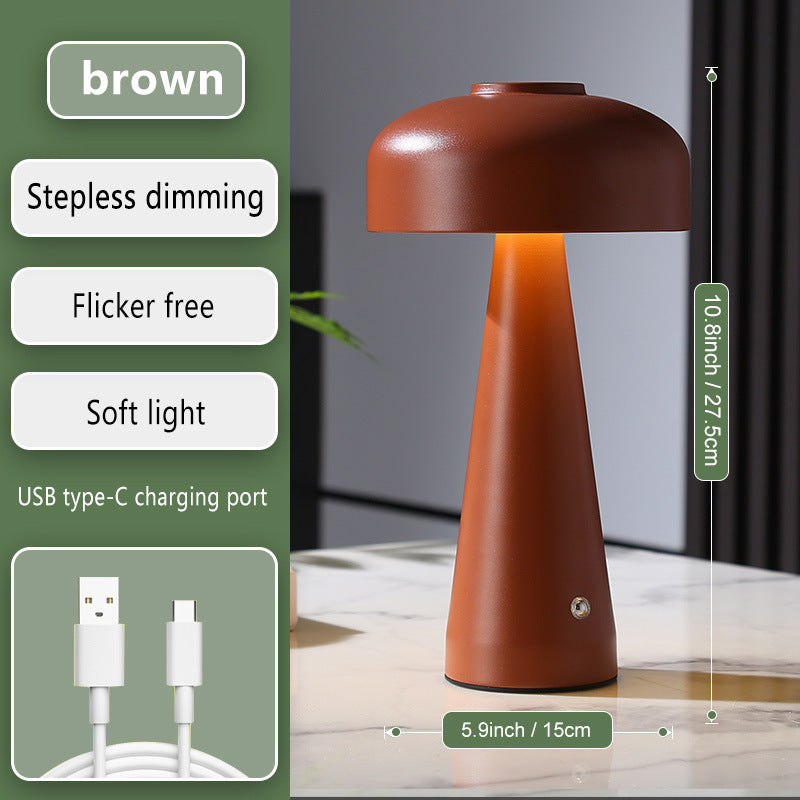 Lampe nomade champignon céramique - Rechargeable sans fil (vue 8) - Nesty