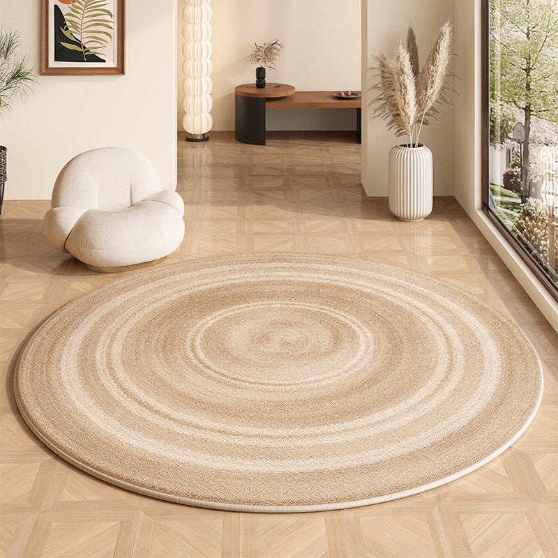 Tapis rond imprimé motif graphique Nesty - Vue rapprochée sur le motif tourbillonnant du tapis