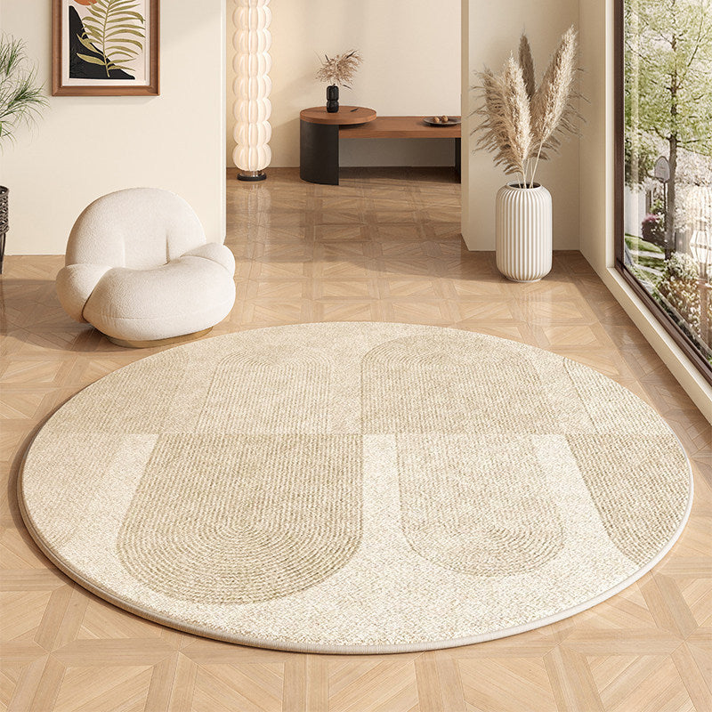 Tapis rond imprimé motif graphique - Antitache (vue 6) - Nesty