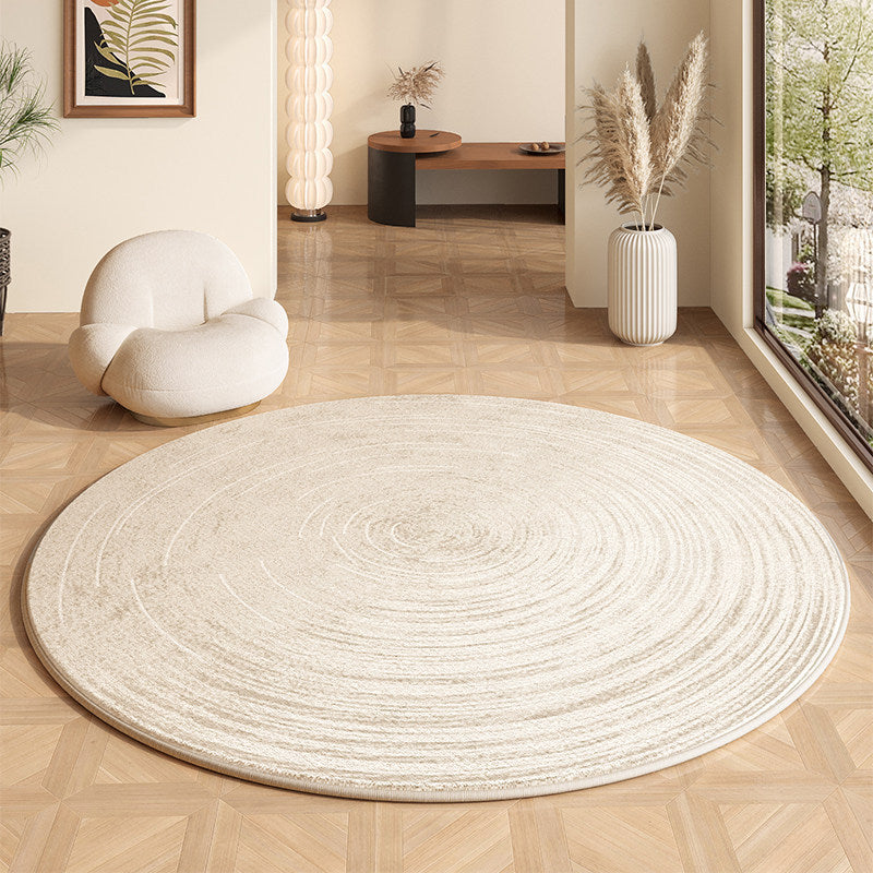 Tapis rond imprimé motif graphique - Antitache (vue 7) - Nesty
