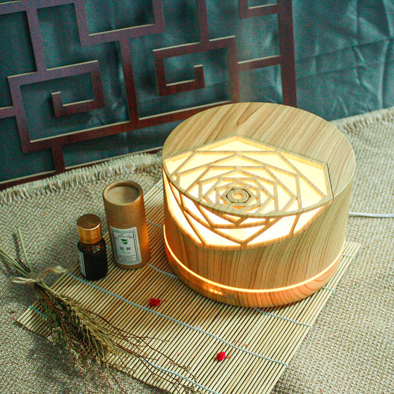 Diffuseur d'huiles essentielles effet bois Nesty - Veilleuse LED chaude pour ambiance cocon (vue 7)