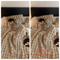 Plaid en velours rabbit Nesty - Couverture moelleuse - Tons doux (vue 11)