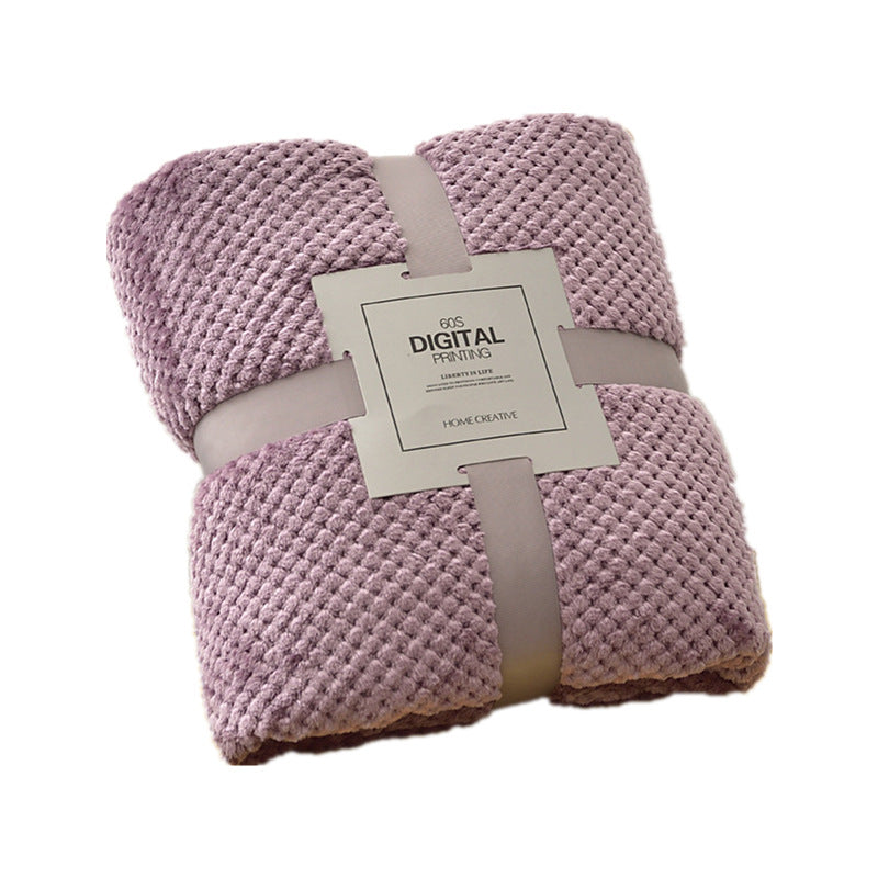 Plaid en polaire corail Nesty - Motif géométrique - Tons unis (vue 14)