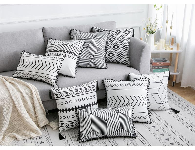 Housse de coussin en polyester satiné - Tons neutres 45x45 cm (vue 10) - Nesty