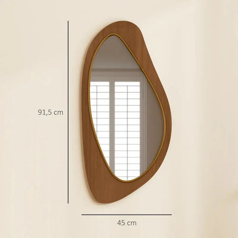 Miroir mural galbé 91,5 x 45 cm — ligne naturelle et épurée (vue 5) - Nesty