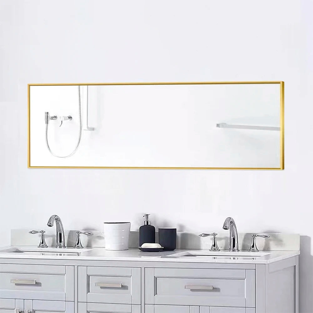 Miroir psyché doré 150 x 40 cm — cadre en aluminium (vue 5) - Nesty