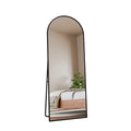 Miroir sur pied cintré noir Nesty - Support intégré (vue 8)
