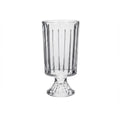 Vase en verre transparent à reliefs verticaux, 23 cm - Nesty (vue 9)
