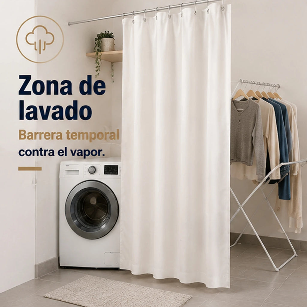 Rideau de douche en PEVA 140 x 180 cm — plusieurs coloris - Nesty (vue 4)