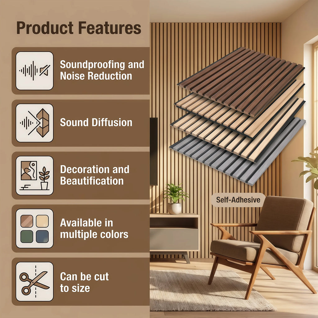 Panneaux muraux acoustiques en lattes de bois - Nesty (vue 3)