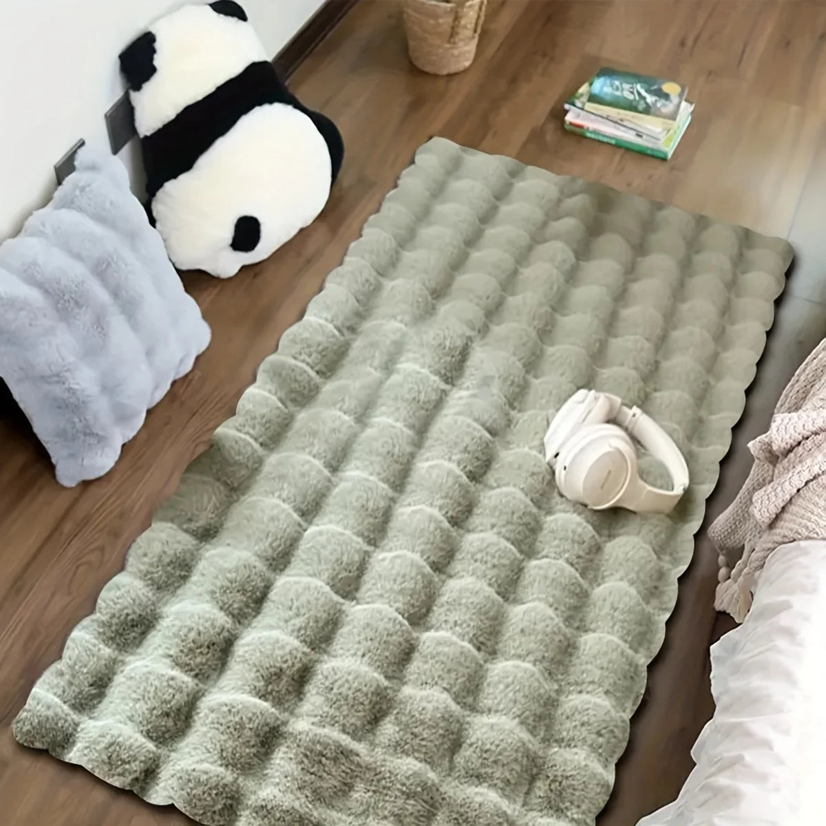 Tapis en fausse fourrure douce — coloris unis (vue 6) - Nesty
