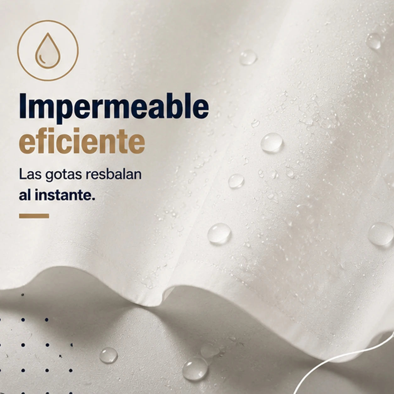 Rideau de douche uni, lavable en machine, sans perçage - Nesty (vue 3)