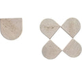 Set de 4 dessous de verre en travertin naturel forme goutte - Nesty (vue 1)