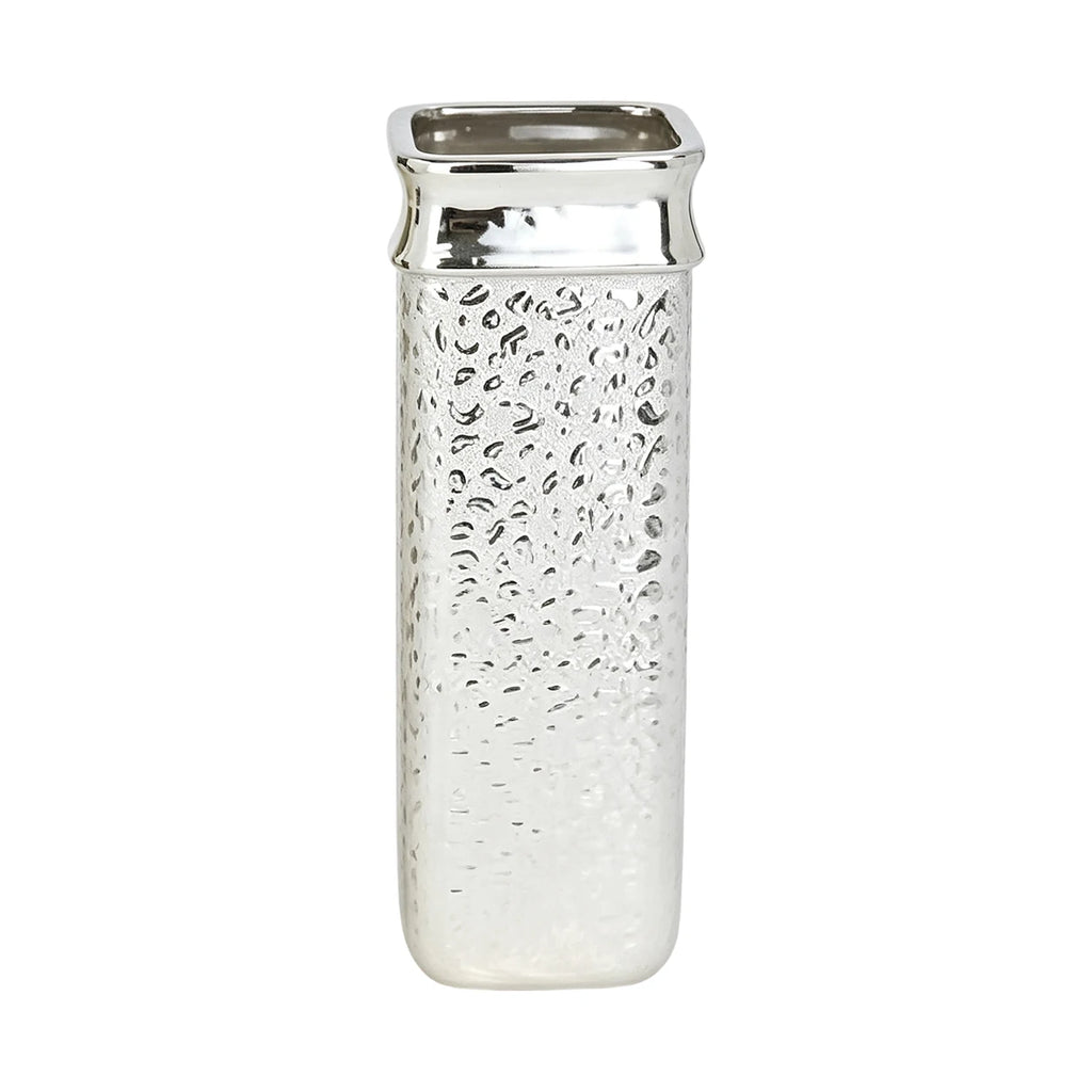 Vase haut en céramique finition métallique argentée - Nesty (vue 11)