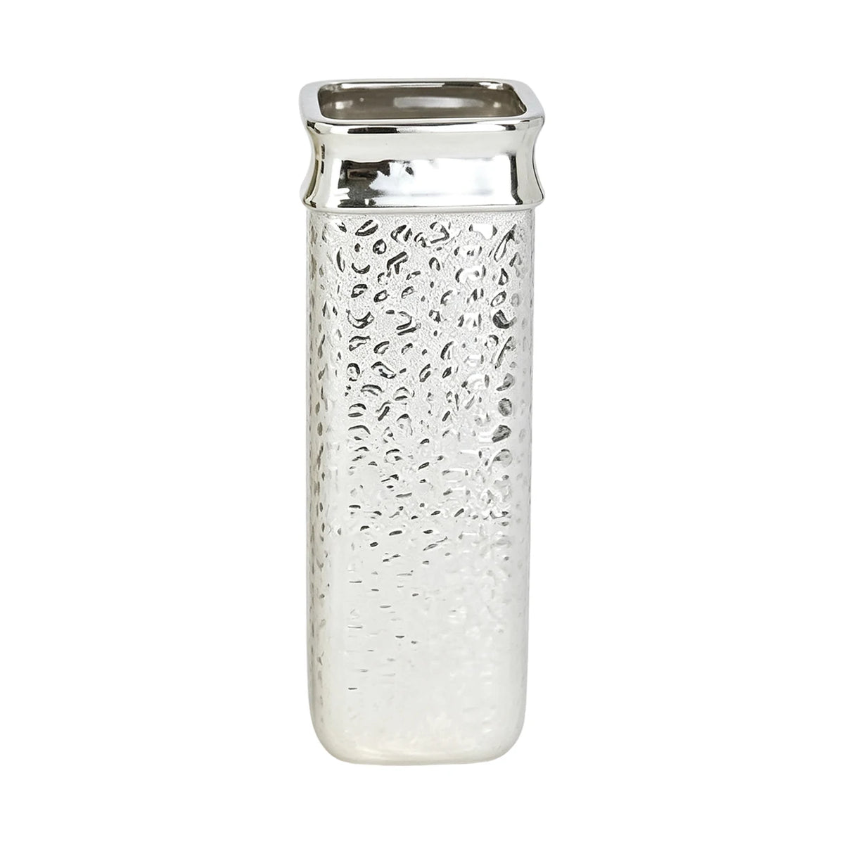 Vase haut en céramique finition métallique argentée - Nesty (vue 11)