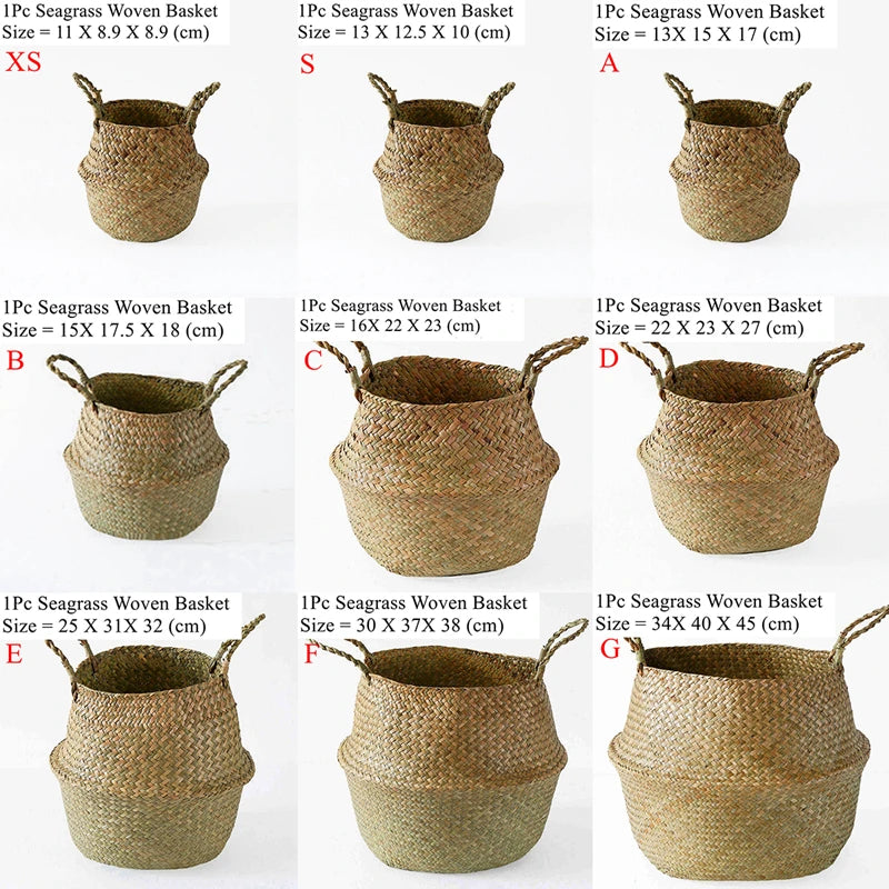 Panier pliable en fibres végétales tressées, multi-usage - Nesty (vue 6)