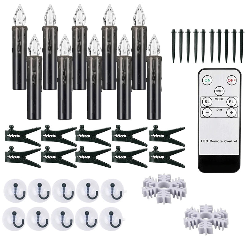 Bougie LED sans flamme Nesty - Mèche noire, télécommande incluse (vue 18)