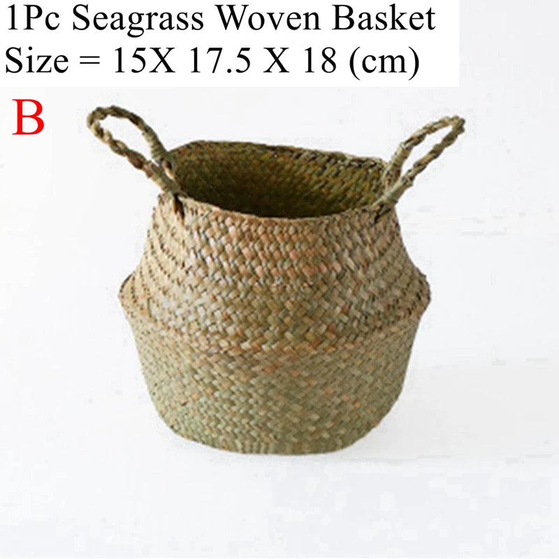 Panier pliable en fibres végétales tressées, multi-usage - Nesty (vue 8)