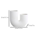 Vase céramique forme U, style nordique épuré (vue 8) - Nesty