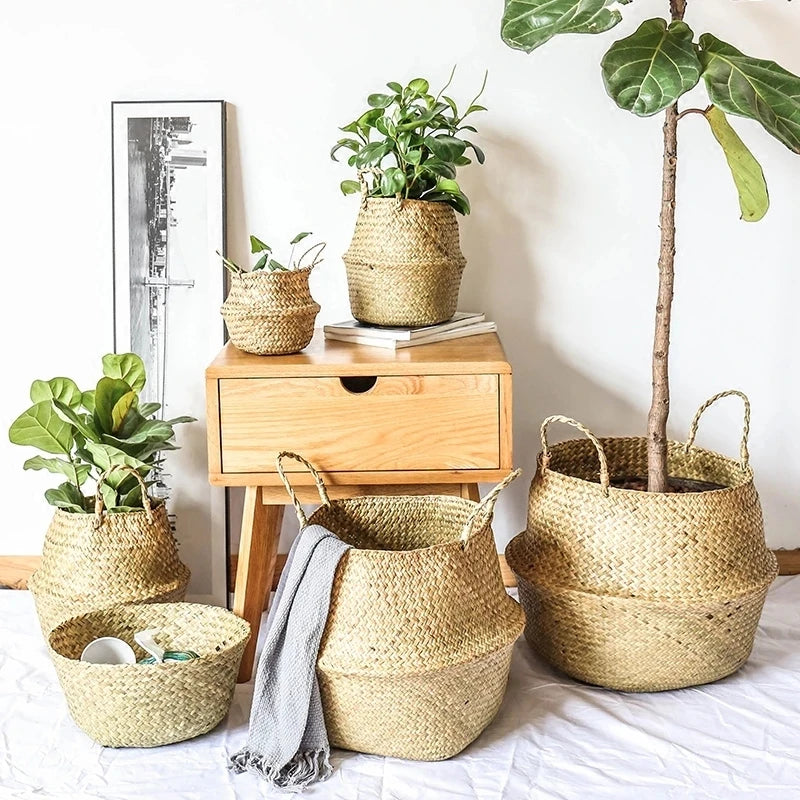 Panier pliable en fibres végétales tressées, multi-usage - Nesty (vue 2)