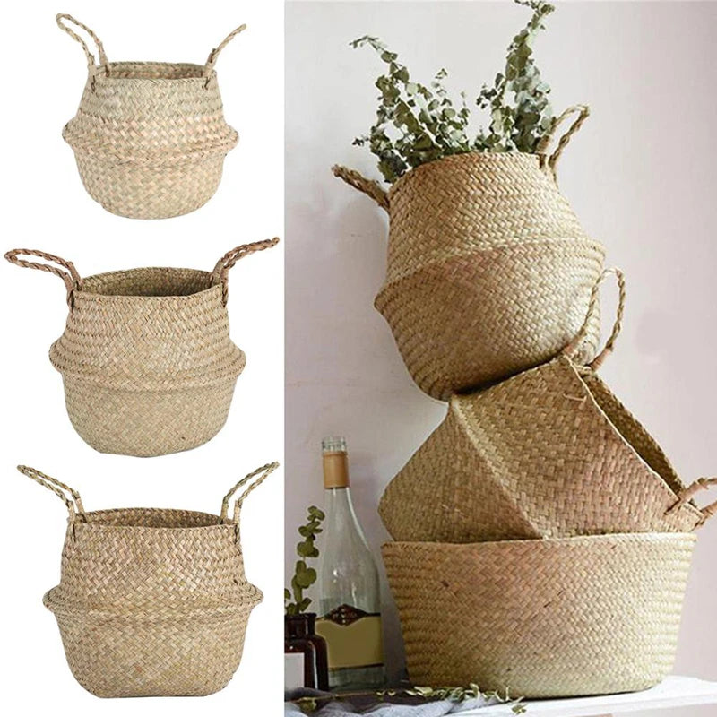 Panier pliable en fibres végétales tressées, multi-usage - Nesty (vue 3)