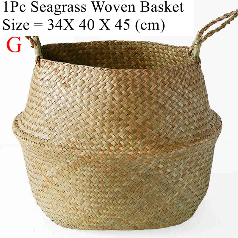 Panier pliable en fibres végétales tressées, multi-usage (vue 11) - Nesty