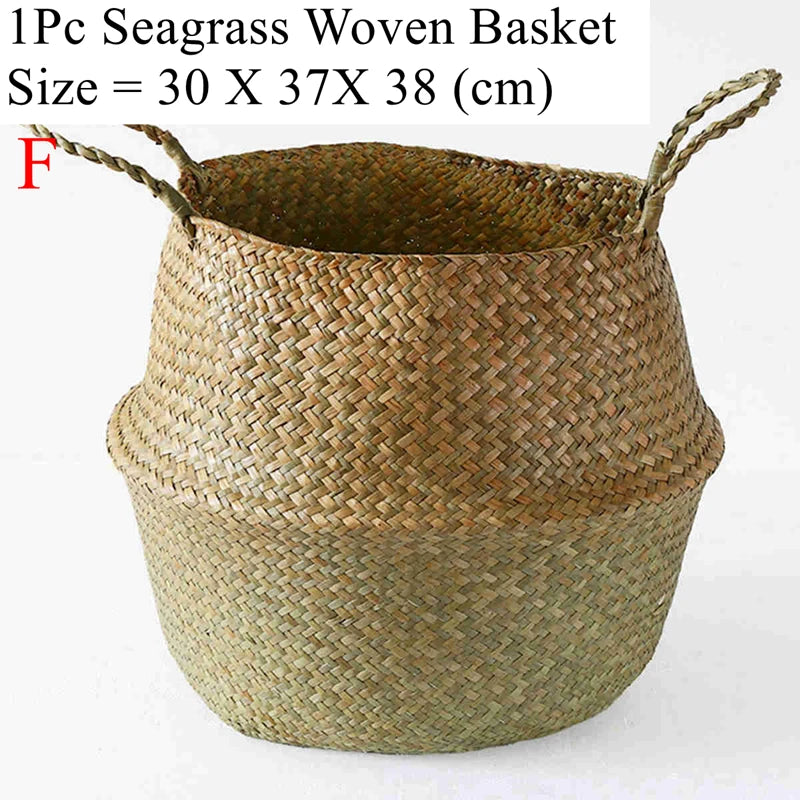 Panier pliable en fibres végétales tressées, multi-usage (vue 12) - Nesty