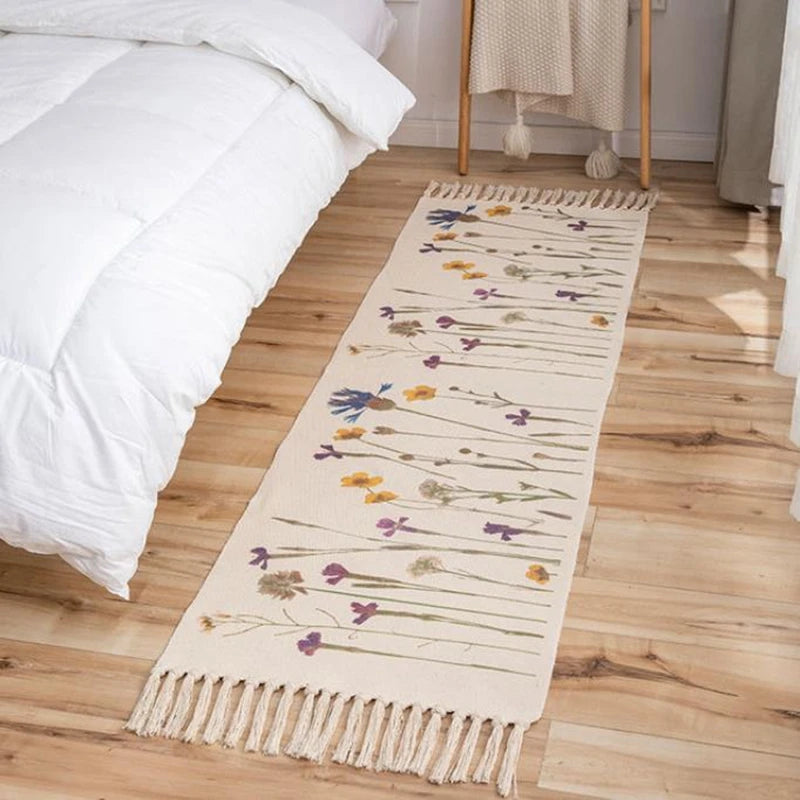 Tapis en coton et lin tissé main — motif berbère - Nesty (vue 12)