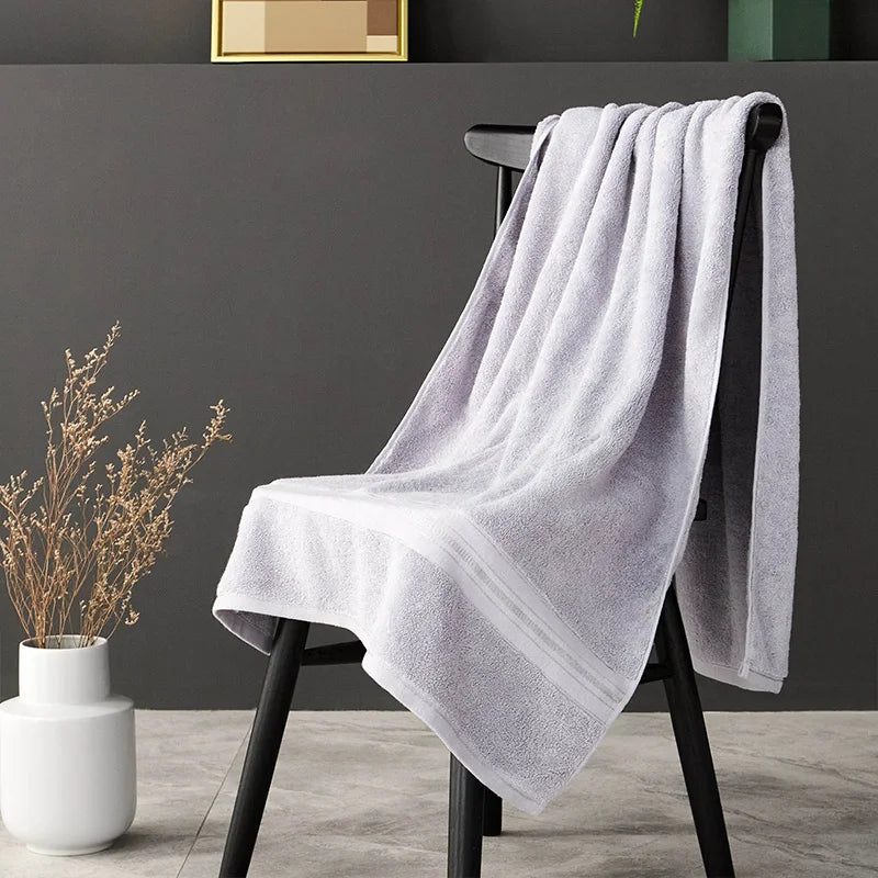 Set de serviettes en coton égyptien — bain et visage, à rayures - Nesty (vue 23)