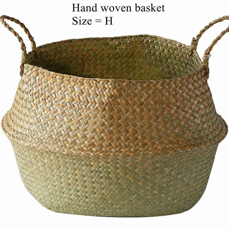Corbeille tressée pliable en osier, cache-pot et rangement - Nesty (vue 10)