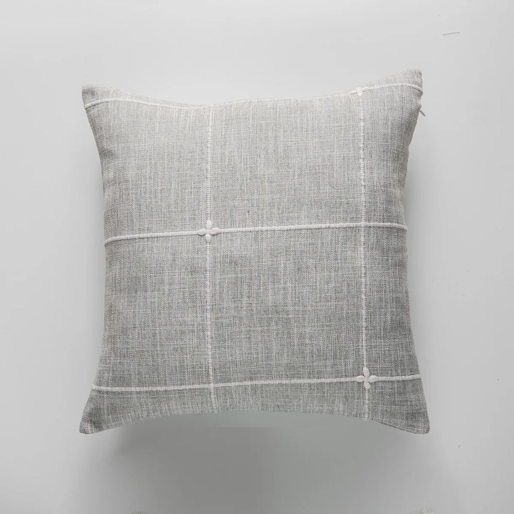 Housse de coussin en coton et lin Nesty - Rouge écarlate, matière épaisse (vue 10)