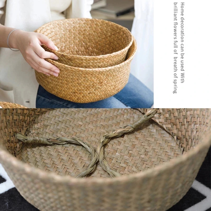 Panier pliable en fibres végétales tressées, multi-usage - Nesty (vue 5)