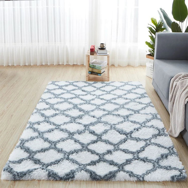 Tapis moelleux à motif géométrique Nesty - Style nordique (vue 5)