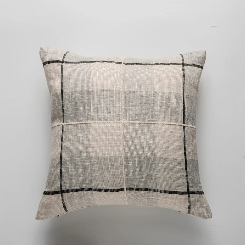 Housse de coussin en coton et lin Nesty - Rouge écarlate, matière épaisse (vue 6)