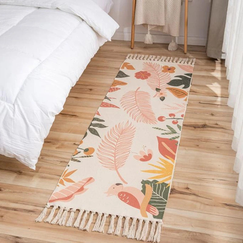 Tapis en coton et lin tissé main — motif berbère - Nesty (vue 19)
