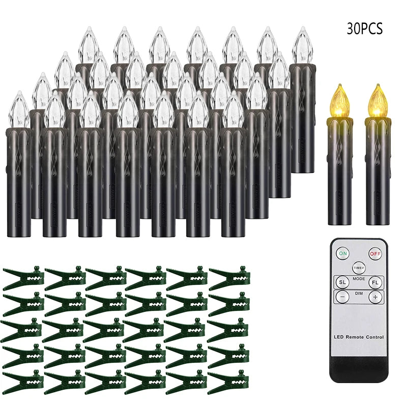 Bougie LED sans flamme Nesty - Mèche noire, télécommande incluse (vue 7)