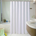 Rideau de douche blanc épais imperméable, grand format avec 12 crochets - Nesty (vue 1)