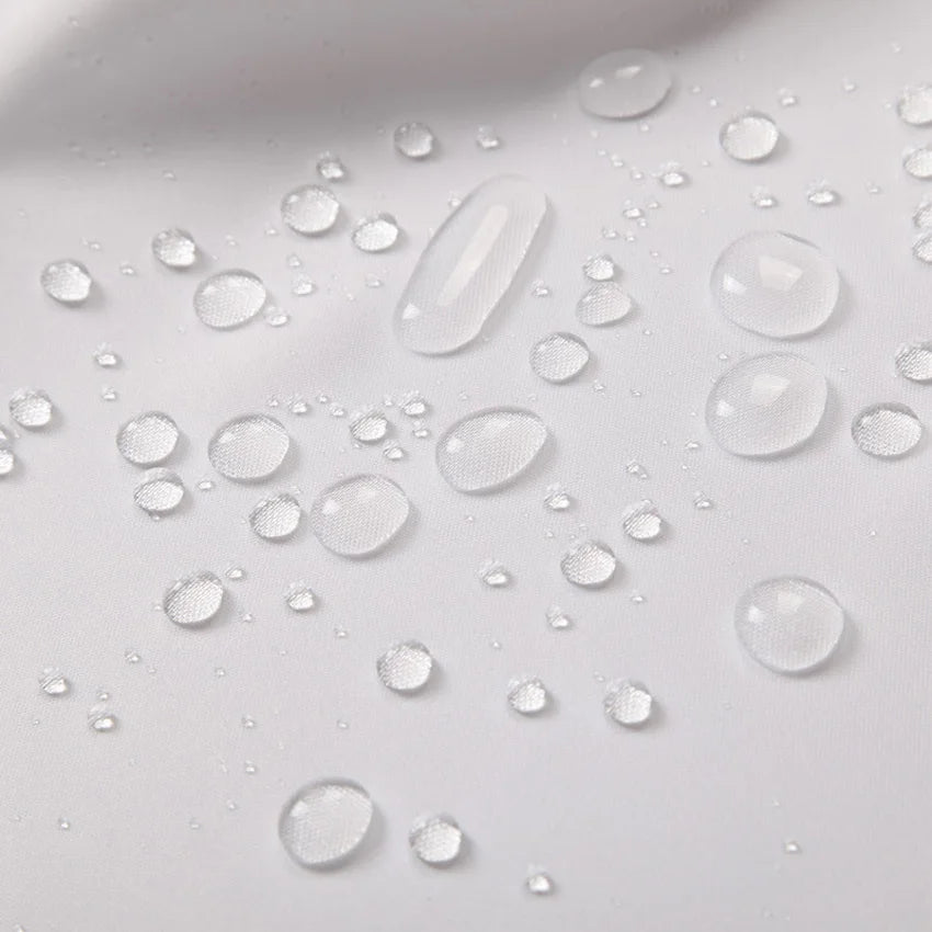 Rideau de douche blanc épais imperméable, grand format avec 12 crochets - Nesty (vue 2)
