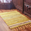Tapis en chiffons tressés — franges bohème - Nesty (vue 6)